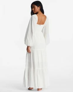 Cheap 🔥 Billabong Starry Skies Maxi 👗 Dress SALT CRYSTAL ✔️ -Color of the season Shop abjwd00527 billabongw scs bck1 1