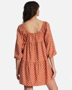Best reviews of 🌟 Billabong Love Crush Babydoll 👗 Dress BRICK ⭐ -Color of the season Shop abjwd00581 billabongw brk bck1 1