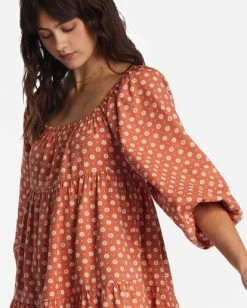 Best reviews of 🌟 Billabong Love Crush Babydoll 👗 Dress BRICK ⭐ -Color of the season Shop abjwd00581 billabongw brk dtl1 1