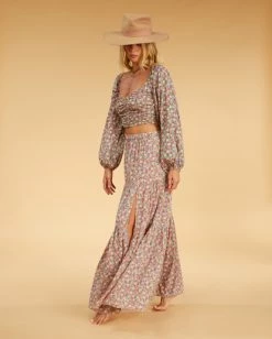 Hot Sale ❤️ Billabong Salty Blonde Free Love Maxi 👗 Skirt MULTI 👏 -Color of the season Shop abjwk00140 billabongw mul sd1 1