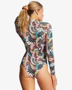 Cheap ❤️ Billabong A/Div Biarritz Long Sleeve 🩱 Swimsuit BLACK MULTI 2 🎁 -Color of the season Shop abjwr00162 billabongw bml2 bck1 1
