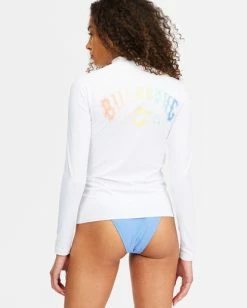 Top 10 😍 Billabong Core Mock Neck Long Sleeve Rashguard WHITE 🧨 -Color of the season Shop abjwr00169 billabongw wht bck1 1