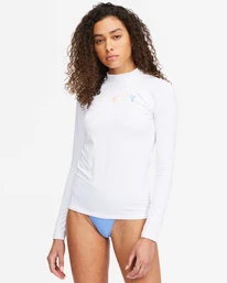 Top 10 😍 Billabong Core Mock Neck Long Sleeve Rashguard WHITE 🧨