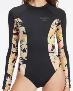 Promo 🎁 Billabong Core Mock Neck Long Sleeve 🩱 Swimsuit JUNGLE NIGHT 🥰 -Color of the season Shop abjwr00200 billabongw kvd0 dtl1 1