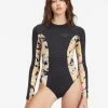 Promo 🎁 Billabong Core Mock Neck Long Sleeve 🩱 Swimsuit JUNGLE NIGHT 🥰 -Color of the season Shop abjwr00200 billabongw kvd0 frt1