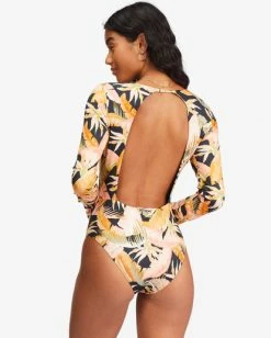 Hot Sale 😀 Billabong Wave Tribe Long Sleeve 🩱 Swimsuit JUNGLE NIGHT 🔔 -Color of the season Shop abjwr00204 billabongw kvd0 bck1 1