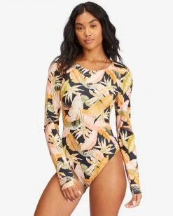 Hot Sale 😀 Billabong Wave Tribe Long Sleeve 🩱 Swimsuit JUNGLE NIGHT 🔔 -Color of the season Shop abjwr00204 billabongw kvd0 frt1 1