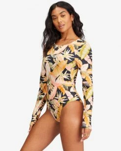 Hot Sale 😀 Billabong Wave Tribe Long Sleeve 🩱 Swimsuit JUNGLE NIGHT 🔔 -Color of the season Shop abjwr00204 billabongw kvd0 sd1 1