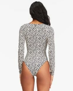 Hot Sale 😉 Billabong Pretty Daze Long Sleeve 🩱 Swimsuit BLACK PEBBLE 😉 -Color of the season Shop abjwr00207 billabongw bpb bck1 1