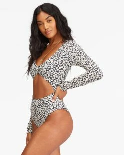 Hot Sale 😉 Billabong Pretty Daze Long Sleeve 🩱 Swimsuit BLACK PEBBLE 😉 -Color of the season Shop abjwr00207 billabongw bpb sd1 1