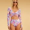 Best Sale 😀 Billabong Halleys Garden Long Sleeve 🩱 Swimsuit MULTI ⭐ -Color of the season Shop abjwr00209 billabongw mul frt1