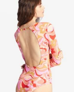 Deals 🥰 Billabong Pretty Groovy Long Sleeve UPF 50 🩱 Swimsuit MULTI ❤️ -Color of the season Shop abjwr00213 billabongw mul dtl2 1