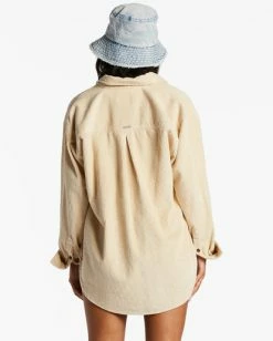 Cheapest 💯 Billabong So Stoked Cord Long Sleeve Top BUTTERMILK 😍 -Color of the season Shop abjwt00232 billabongw wbt0 bck1 1