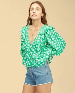 Best reviews of 💯 Billabong Wrangler Romance Me Top CLOVER 😀 -Color of the season Shop abjwt00236 billabongw cov sd1 1