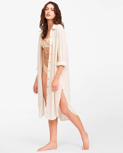 Best Sale π Billabong To The Sea Long Sleeve Button-Down Top NATURAL π 12 Best Sale π Billabong To The Sea Long Sleeve Button-Down Top NATURAL π - Image 10