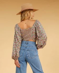 New 🎁 Billabong Salty Blonde Free Love Crop Top MULTI 😉 -Color of the season Shop abjwt00346 billabongw mul bck1 1