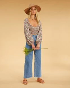 New 🎁 Billabong Salty Blonde Free Love Crop Top MULTI 😉 -Color of the season Shop abjwt00346 billabongw mul frt9 1