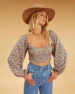 New 🎁 Billabong Salty Blonde Free Love Crop Top MULTI 😉 -Color of the season Shop abjwt00346 billabongw mul sd1 1
