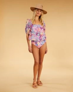 New ⭐ Billabong Salty Blonde Sweetest Ever Baby Doll Crop Top LOVIN LILAC 👏 -Color of the season Shop abjwt00349 billabongw pkv0 frt9 1