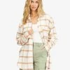 Cheapest ✨ Billabong So Stoked Long Sleeve Flannel 👚 Shirt SALT CRYSTAL 😀 -Color of the season Shop abjwt00361 billabongw scs frt1