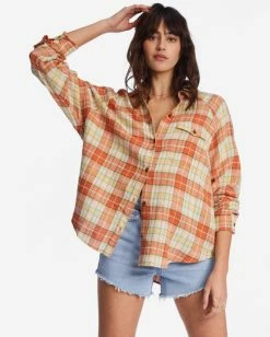 Flash Sale 😉 Billabong Best Time Long Sleeve 👚 Shirt MULTI 🥰 -Color of the season Shop abjwt00380 billabongw mul frt1 1