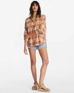 Flash Sale 😉 Billabong Best Time Long Sleeve 👚 Shirt MULTI 🥰 -Color of the season Shop abjwt00380 billabongw mul frt9 1