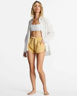 Outlet 🎁 Billabong In The Tide Long Sleeve 👕 Shirt SALT CRYSTAL 👍 -Color of the season Shop abjwt00381 billabongw scs frt9 1