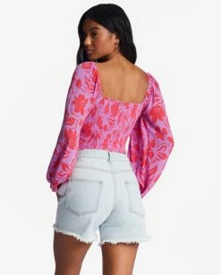 Deals 🥰 Billabong On Your Mind Crop Top BRIGHT ORCHID ⌛ -Color of the season Shop abjwt00385 billabongw php0 bck1 1