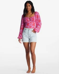 Deals 🥰 Billabong On Your Mind Crop Top BRIGHT ORCHID ⌛ -Color of the season Shop abjwt00385 billabongw php0 frt9 1