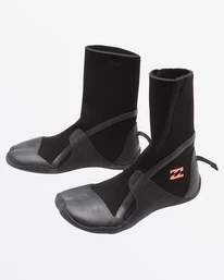 Outlet 🌟 Billabong 5 Synergy Hidden Split Toe Wetsuit 🥾 Boots BLACK ⌛