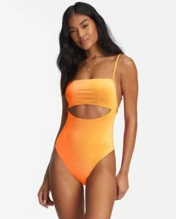 Promo 💯 Billabong Sol Searcher Cut-Out One Piece 🩱 Swimsuit ORANGE CRUSH 🔥 -Color of the season Shop abjx100146 billabongw ocu frt1 1