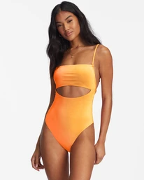 Promo 💯 Billabong Sol Searcher Cut-Out One Piece 🩱 Swimsuit ORANGE CRUSH 🔥