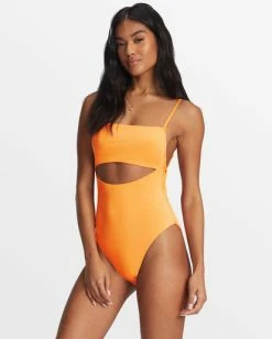 Promo 💯 Billabong Sol Searcher Cut-Out One Piece 🩱 Swimsuit ORANGE CRUSH 🔥 -Color of the season Shop abjx100146 billabongw ocu sd1 1