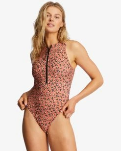 Best deal ❤️ Billabong A/Div High Neck One Piece 🩱 Swimsuit SEAGREEN ✨ -Color of the season Shop abjx100158 billabongw mmq0 frt1 1