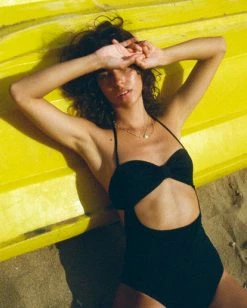 Best deal 🌟 Billabong Sol Searcher Cut-Out One-Piece 🩱 Swimsuit BLACK PEBBLE 👍 -Color of the season Shop abjx100182 billabongl bpb frt1 1
