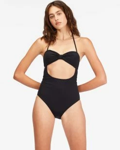 Best deal 🌟 Billabong Sol Searcher Cut-Out One-Piece 🩱 Swimsuit BLACK PEBBLE 👍 -Color of the season Shop abjx100182 billabongw bpb frt1 1