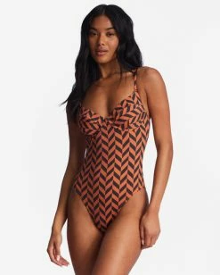 Best reviews of ✨ Billabong Cross Step One-Piece 🩱 Swimsuit BRICK ✔️ -Color of the season Shop abjx100203 billabongw brk frt1 1