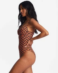 Best reviews of ✨ Billabong Cross Step One-Piece 🩱 Swimsuit BRICK ✔️ -Color of the season Shop abjx100203 billabongw brk sd1 1