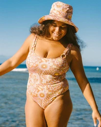 Best Pirce ⭐ Billabong X Smiley Good Times One-Piece 🩱 Swimsuit MULTI 😉