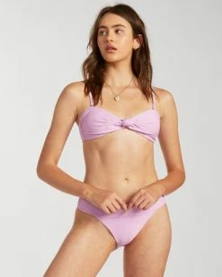 Hot Sale 🌟 Billabong Tanlines Lulu Bandeau 👙 Bikini Top LIT UP LILAC ⭐ -Color of the season Shop abjx300137 billabongw lul frt1 1