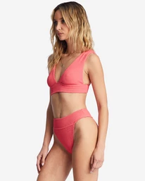 Brand new 😉 Billabong 🌞 Summer High Plunge 👙 Bikini Top CORAL CRUSH 😀 4 Brand new 😉 Billabong 🌞 Summer High Plunge 👙 Bikini Top CORAL CRUSH 😀 - Image 2