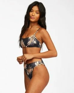 Discount 🔥 Billabong Safari Nights Reversible Skinny Mini Crop 👙 Bikini Top BLACK PEBBLE 😍 -Color of the season Shop abjx300297 billabongw bpb sd1 1