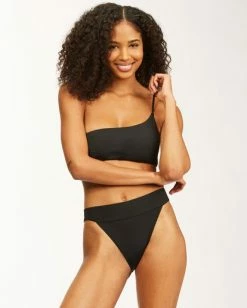Coupon ⌛ Billabong Sol Searcher One Shoulder 👙 Bikini Top BLACK PEBBLE ✔️ -Color of the season Shop abjx300406 billabongw bpb frt1 1
