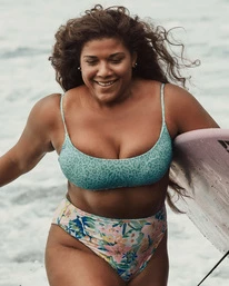 Wholesale 🔔 Billabong Sweet Tropics Skinny Mini Reversible 👙 Bikini Top MULTI 😍