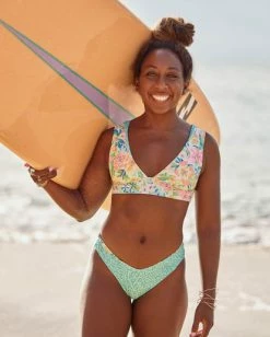 Best reviews of 🔔 Billabong Sweet Tropics Reversible Plunge 👙 Bikini Top MULTI 🌟 -Color of the season Shop abjx300429 billabongl mul frt1 1