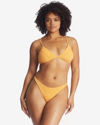 New 🥰 Billabong So Dazed Charlie Fixed Triangle 👙 Bikini Top PINK SUNSET 🤩