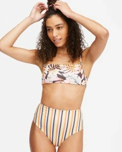 Cheapest ❤️ Billabong Postcards From Paradise Reversible Bralette 👙 Bikini Top MULTI 😀 -Color of the season Shop abjx300461 billabongw mul dtl3 1