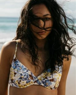 Flash Sale 😀 Billabong Hula Moon Nova Bra 👙 Bikini Top WHITE ❤️ -Color of the season Shop abjx300471 billabongl wht frt1 1