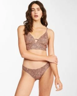 Hot Sale 😉 Billabong Hidden Shore V-Neck 👙 Bikini Top TOFFEE 😀 -Color of the season Shop abjx300490 billabongw tof frt1 1