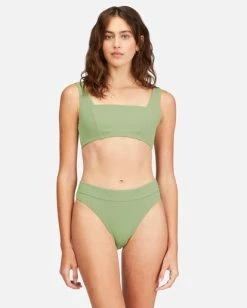 Discount 🧨 Billabong 🌞 Summer High Square Bralette Underwire 👙 Bikini Top MINT KISS ⭐ -Color of the season Shop abjx300591 billabongw aga frt1 1